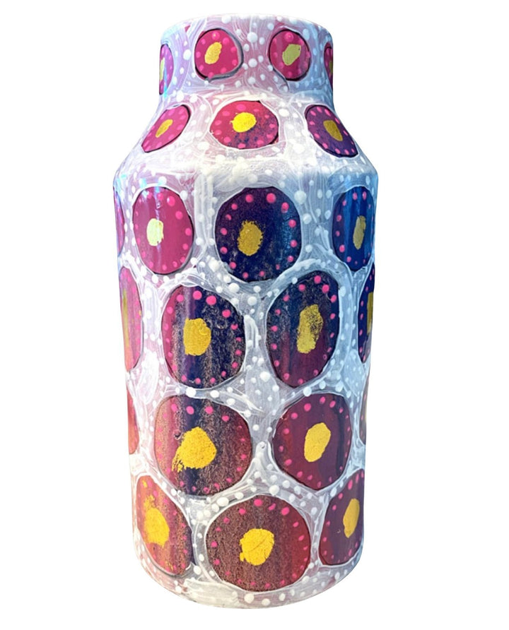 Concrete Plum Yoshi Vase With 23k Gold Accents