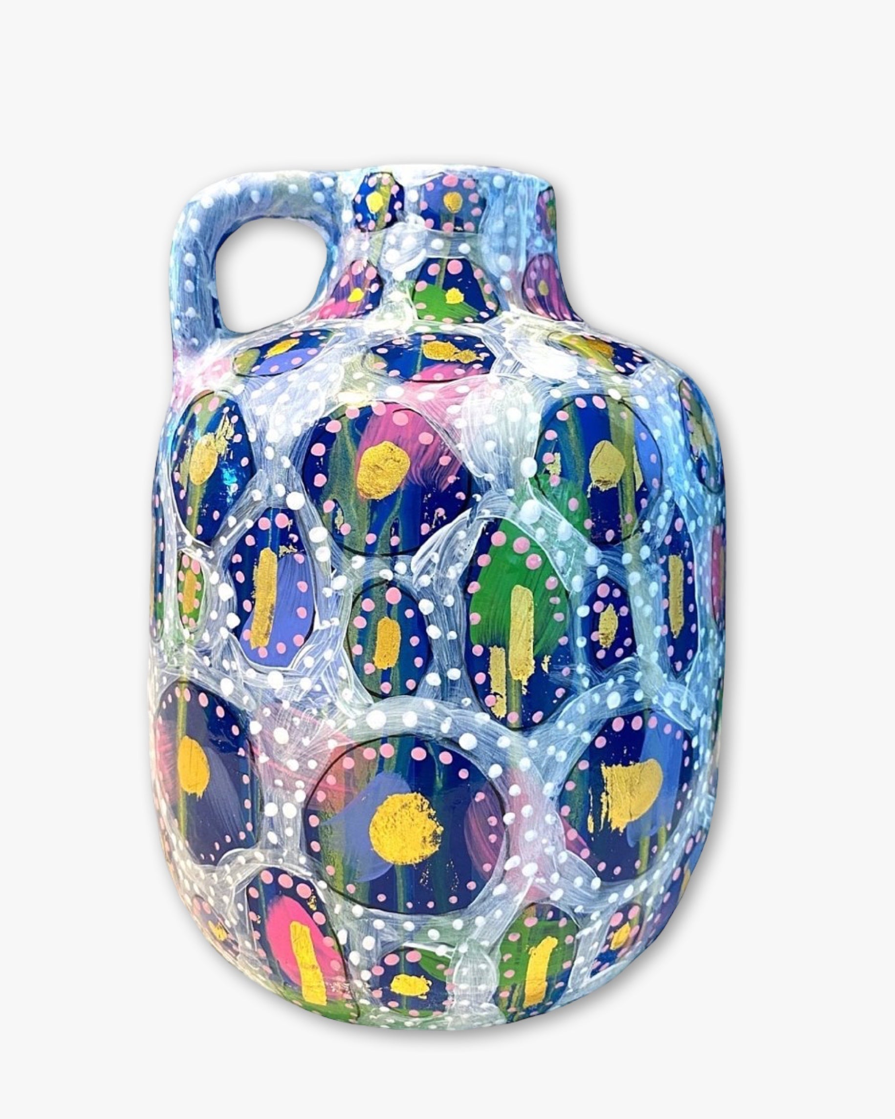 Current Yoshi Jug Vase With 23k Gold Accents - Heather Freitas - fine art home deccor