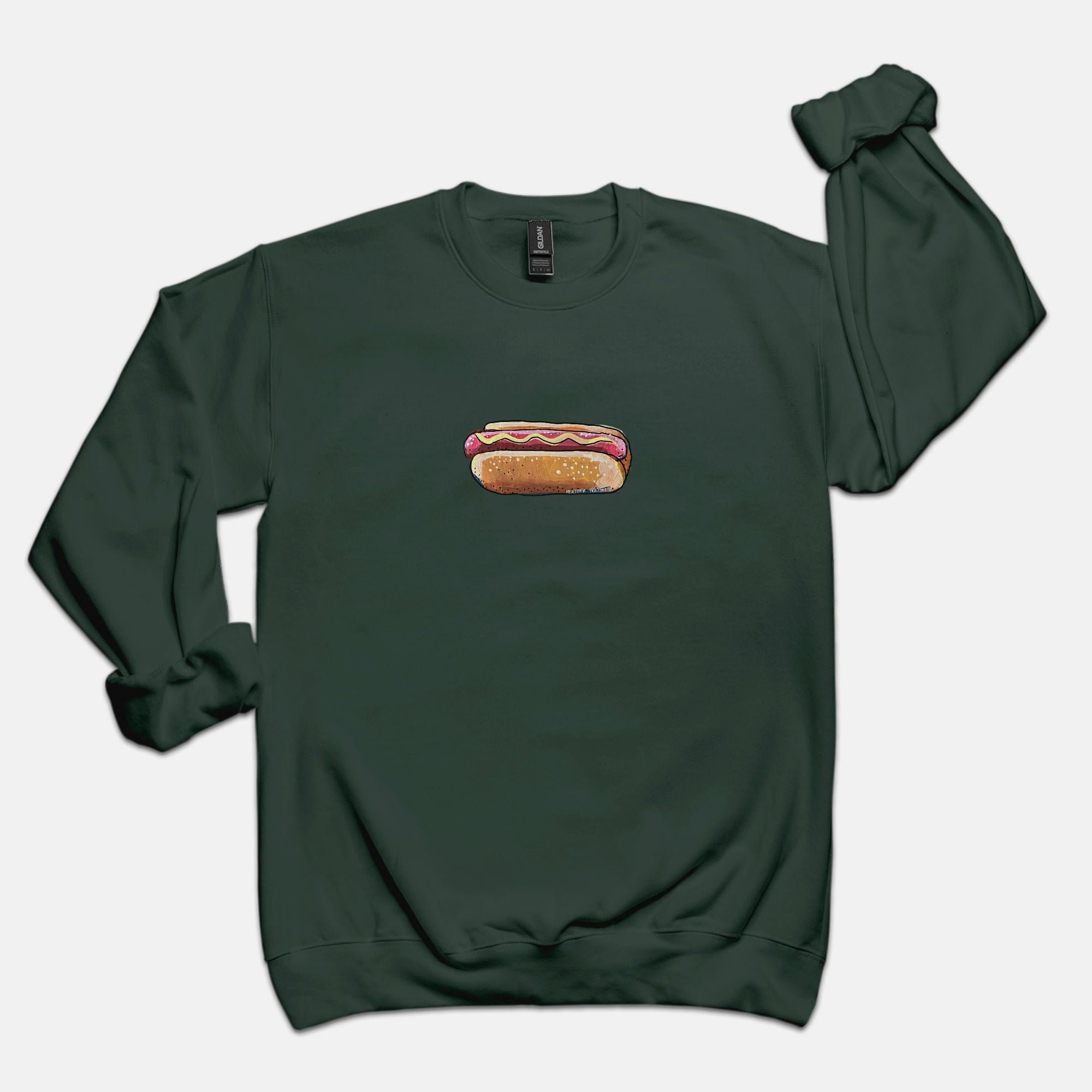 Hot Dog Unisex Crew Neck Sweatshirt