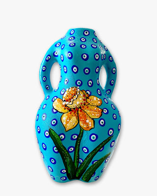 Daffodil Evil Eye Figurative Bud Vase - Heather Freitas - fine art home deccor