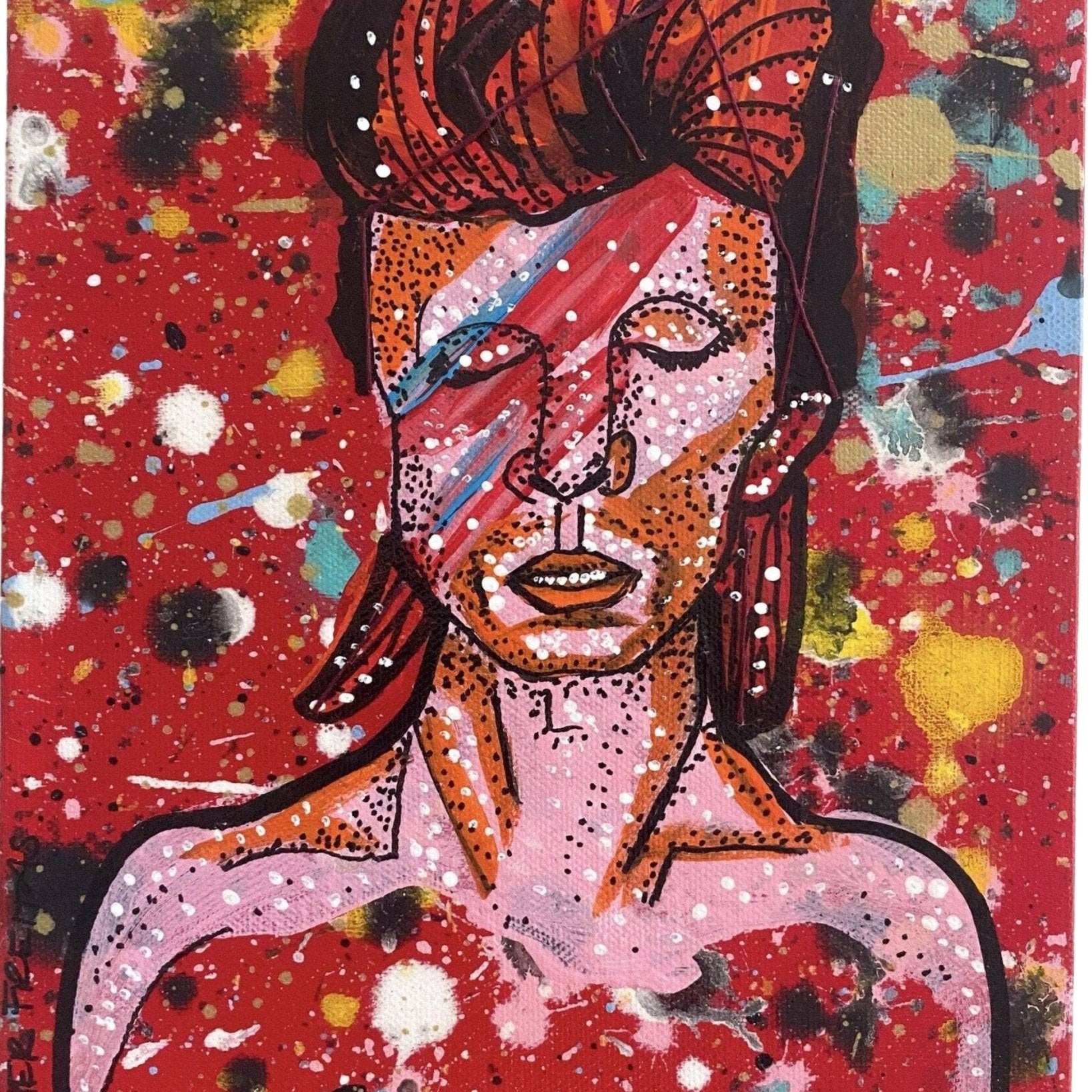 David Bowie Portrait Study - Heather Freitas - fine art home deccor