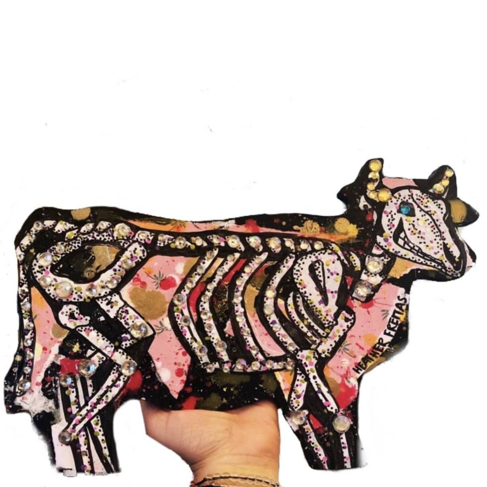 Day Of The Dead Cow Cut Out 1 - Heather Freitas - fine art home deccor