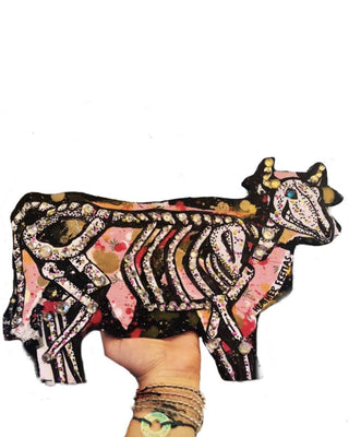Day Of The Dead Cow Cut Out 1 - Heather Freitas - fine art home deccor