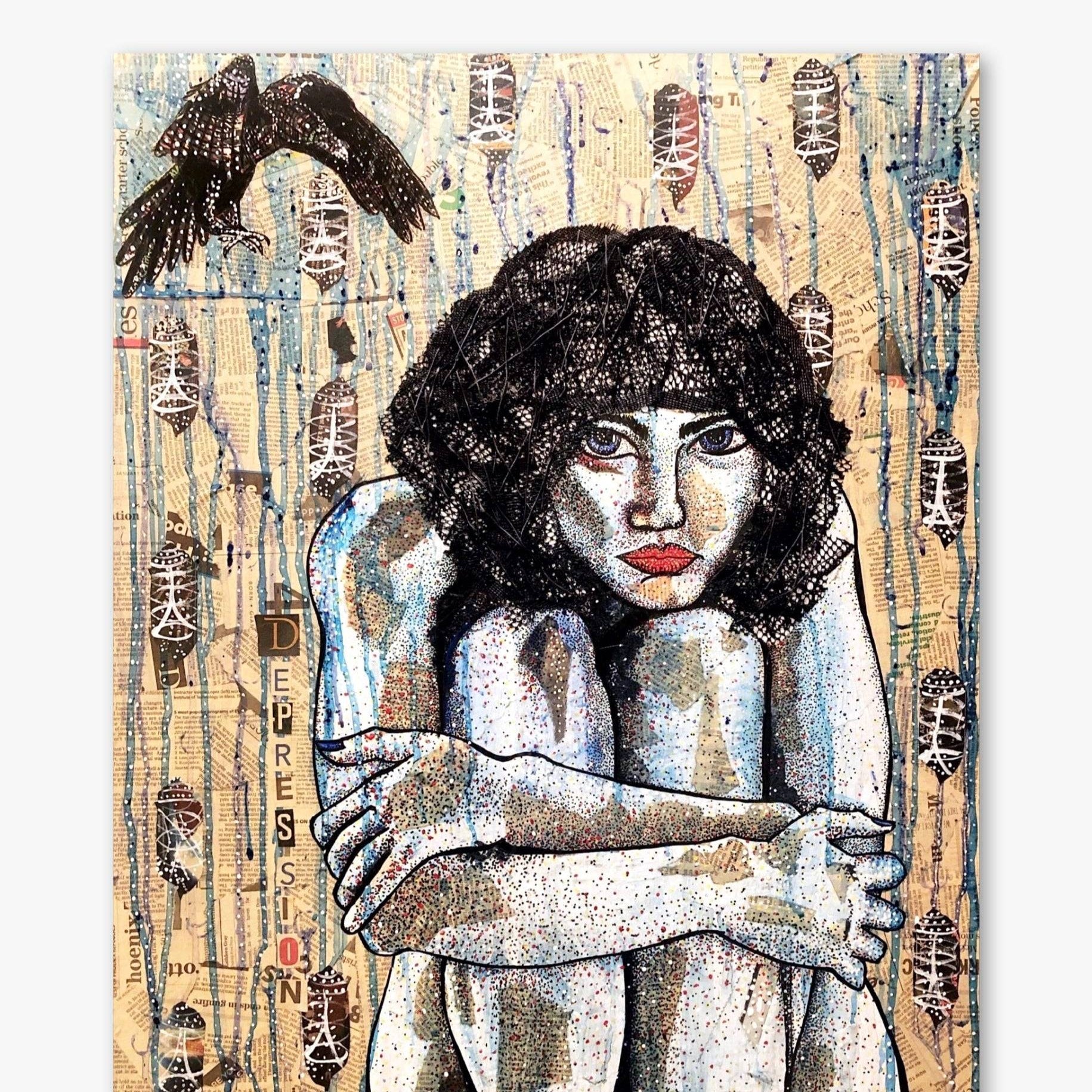 Depression ( Original Painting ) - Heather Freitas - fine art home deccor