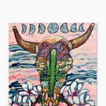Desert Cow Skull ( Original Painting ) - Heather Freitas - fine art home deccor