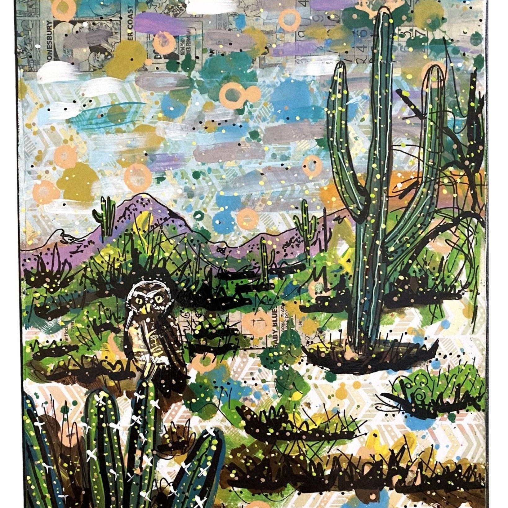 Desert Owl - Heather Freitas - fine art home deccor