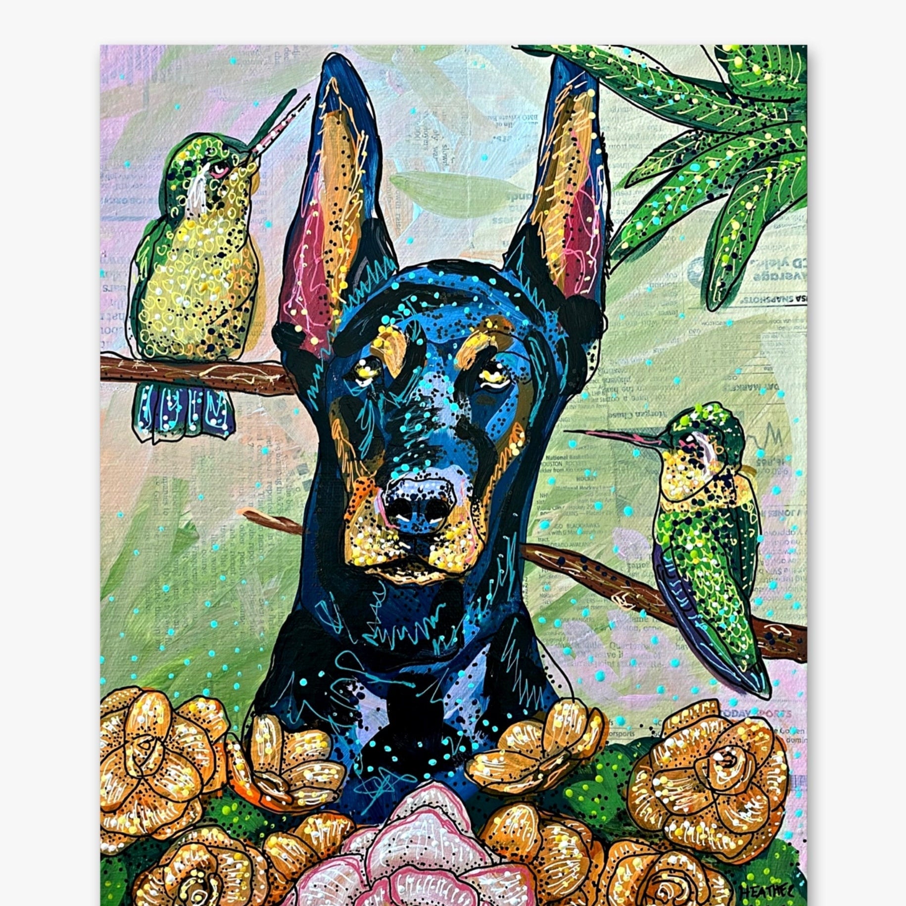 Doberman - Heather Freitas - fine art home deccor