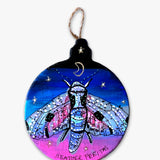 Dusk Moth Hand Painted Ornament - Heather Freitas - fine art home deccor