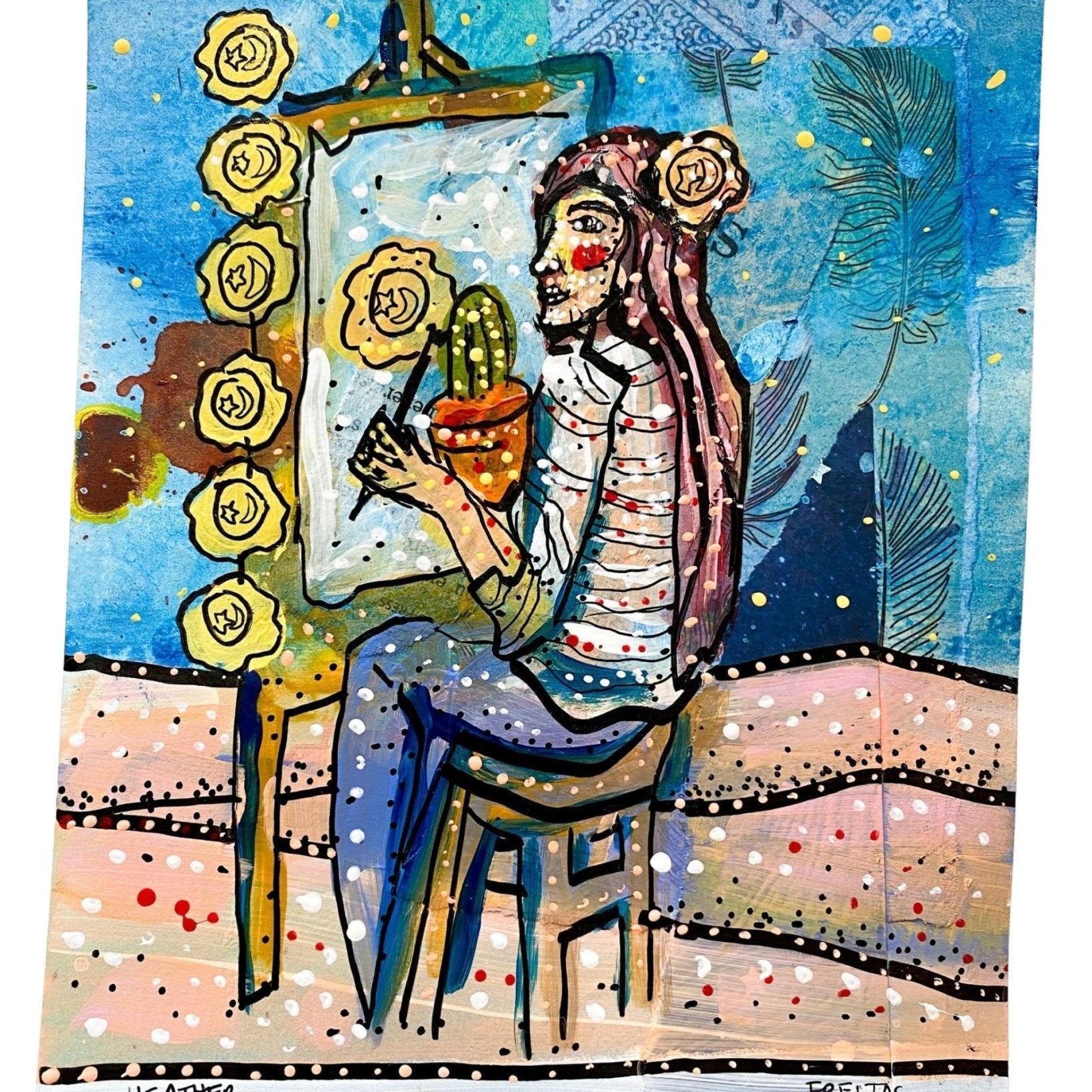 Eight Of Pentacles - Heather Freitas - fine art home deccor