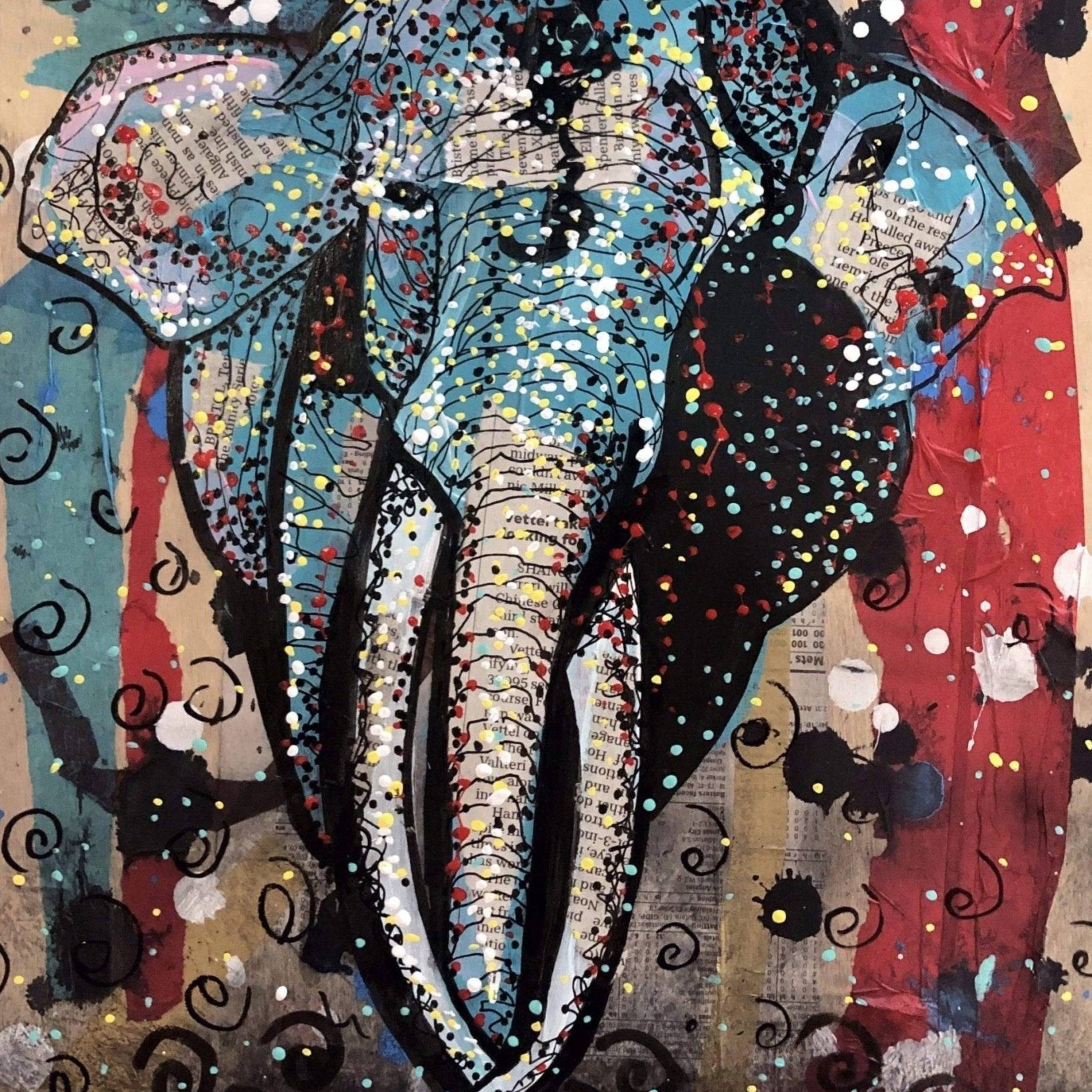 Elephant Study - Heather Freitas - fine art home deccor