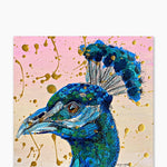 Emerald Peacock ( Original Painting ) - Heather Freitas - fine art home deccor