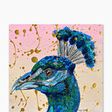 Emerald Peacock ( Original Painting ) - Heather Freitas - fine art home deccor