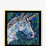 Emerald Unicorn - Fully Beaded Artwork - Heather Freitas - fine art home deccor