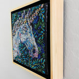 Emerald Unicorn - Fully Beaded Artwork - Heather Freitas - fine art home deccor