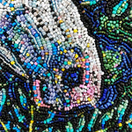 Emerald Unicorn - Fully Beaded Artwork - Heather Freitas - fine art home deccor