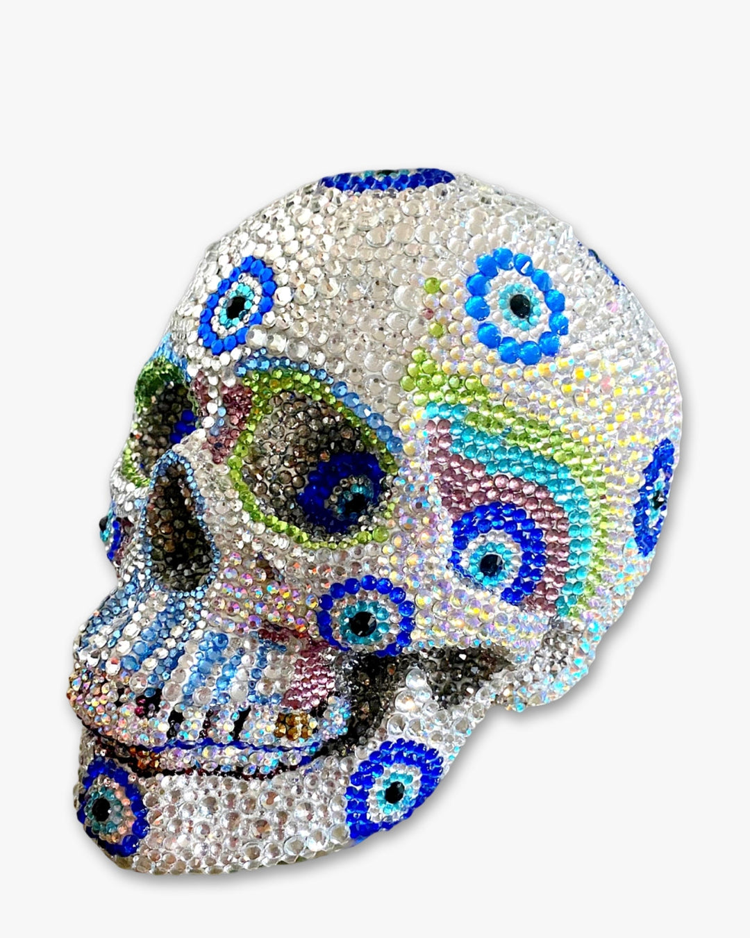 Evil Eye Crystal Skull - Heather Freitas - fine art home deccor