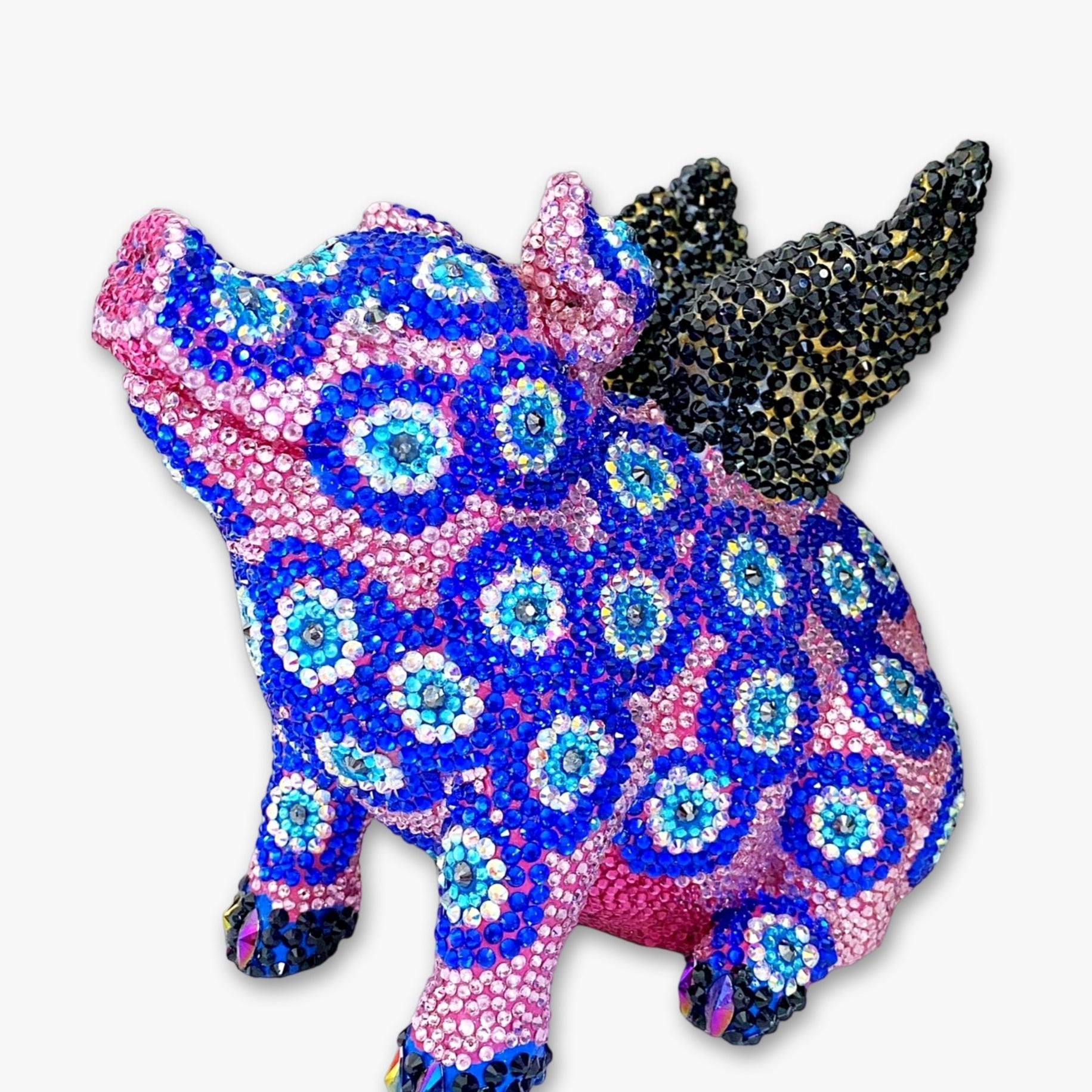 Evil Eyes & Pigs Fly - Crystal Sculpture - Heather Freitas - fine art home deccor