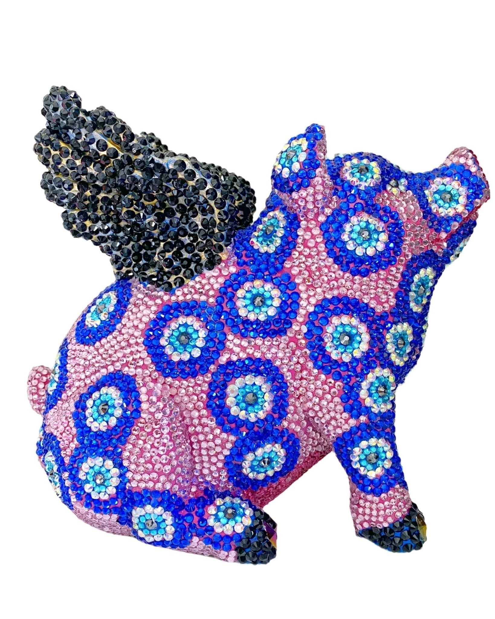 Evil Eyes & Pigs Fly - Crystal Sculpture - Heather Freitas - fine art home deccor