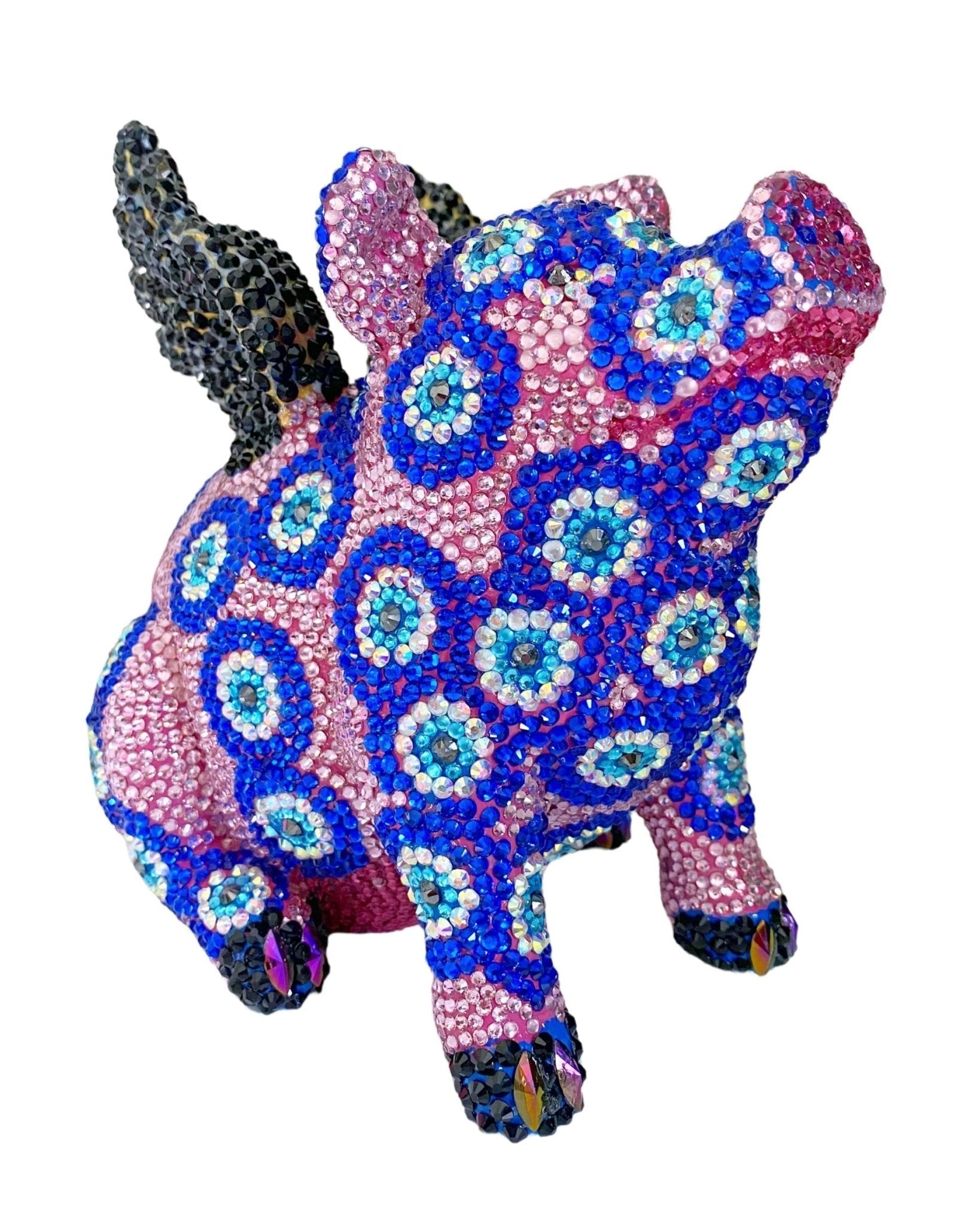 Evil Eyes & Pigs Fly - Crystal Sculpture - Heather Freitas - fine art home deccor