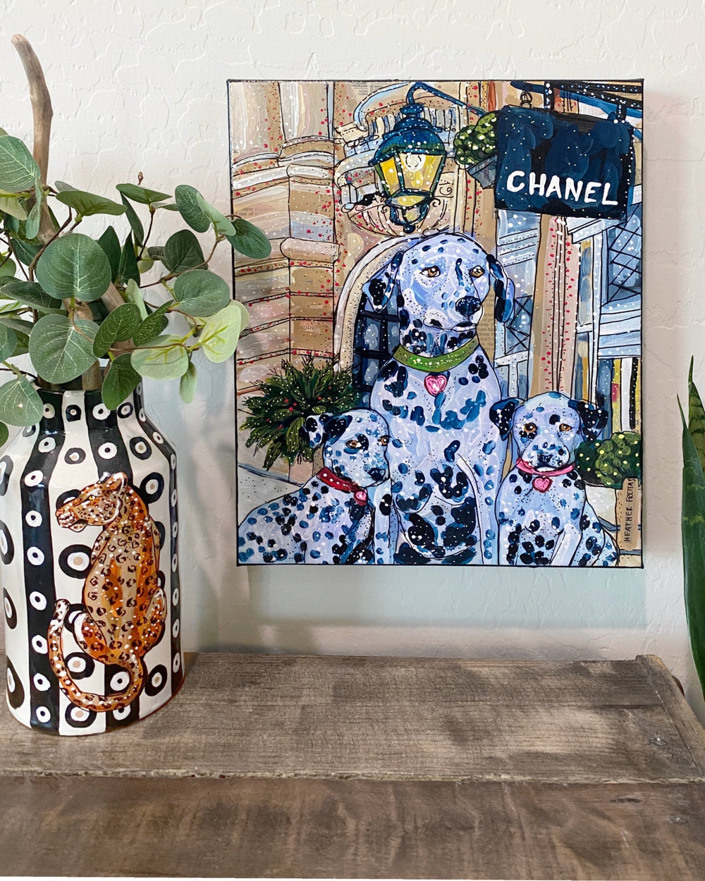 Fashion House Dalmatians ( Original Painting ) - Heather Freitas - fine art home deccor