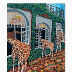 Fine Dining Giraffes ( Original Painting ) - Heather Freitas - fine art home deccor
