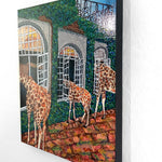 Fine Dining Giraffes ( Original Painting ) - Heather Freitas - fine art home deccor