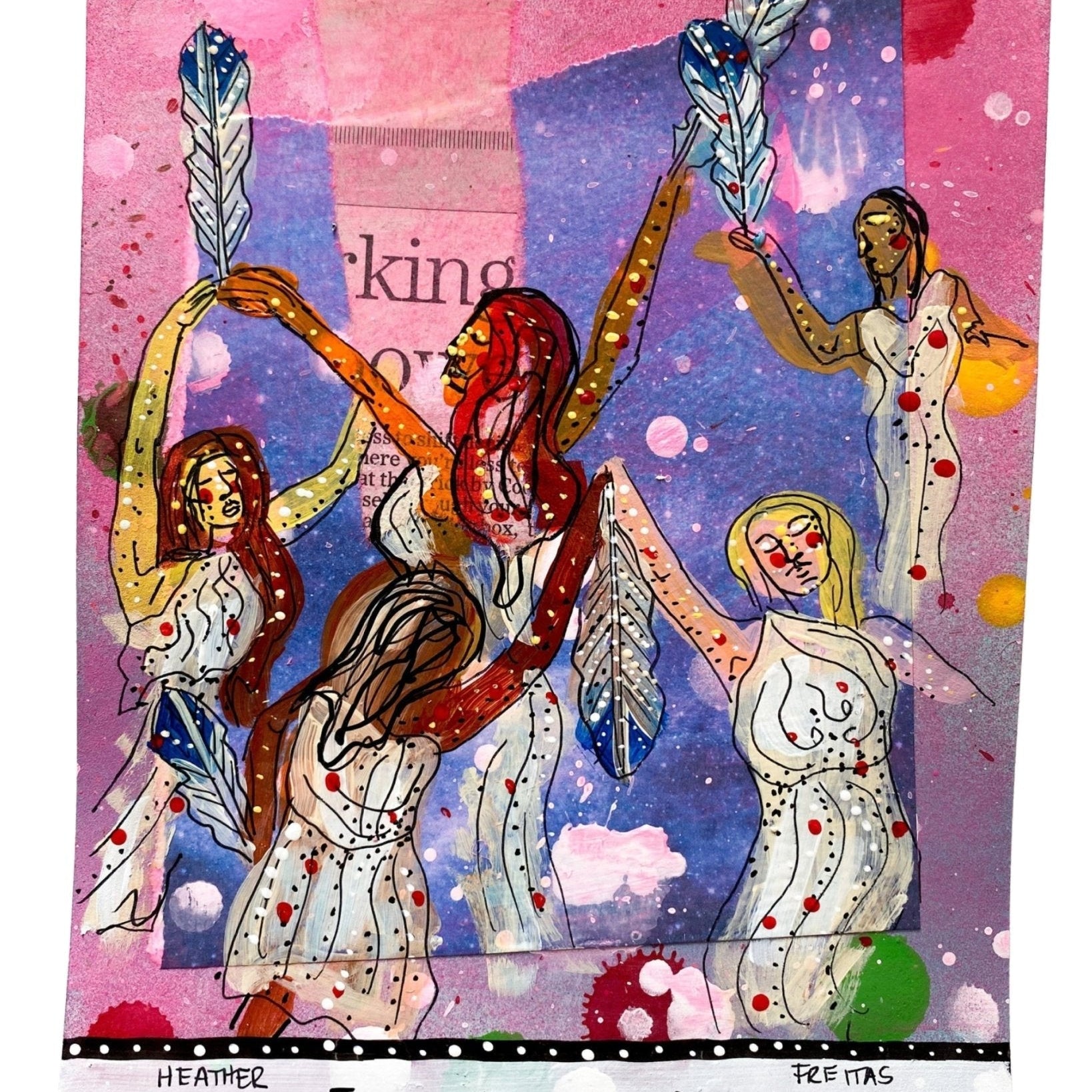 Five Of Wands - Heather Freitas - fine art home deccor