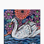 Floral Swan ( Original Painting ) - Heather Freitas - fine art home deccor
