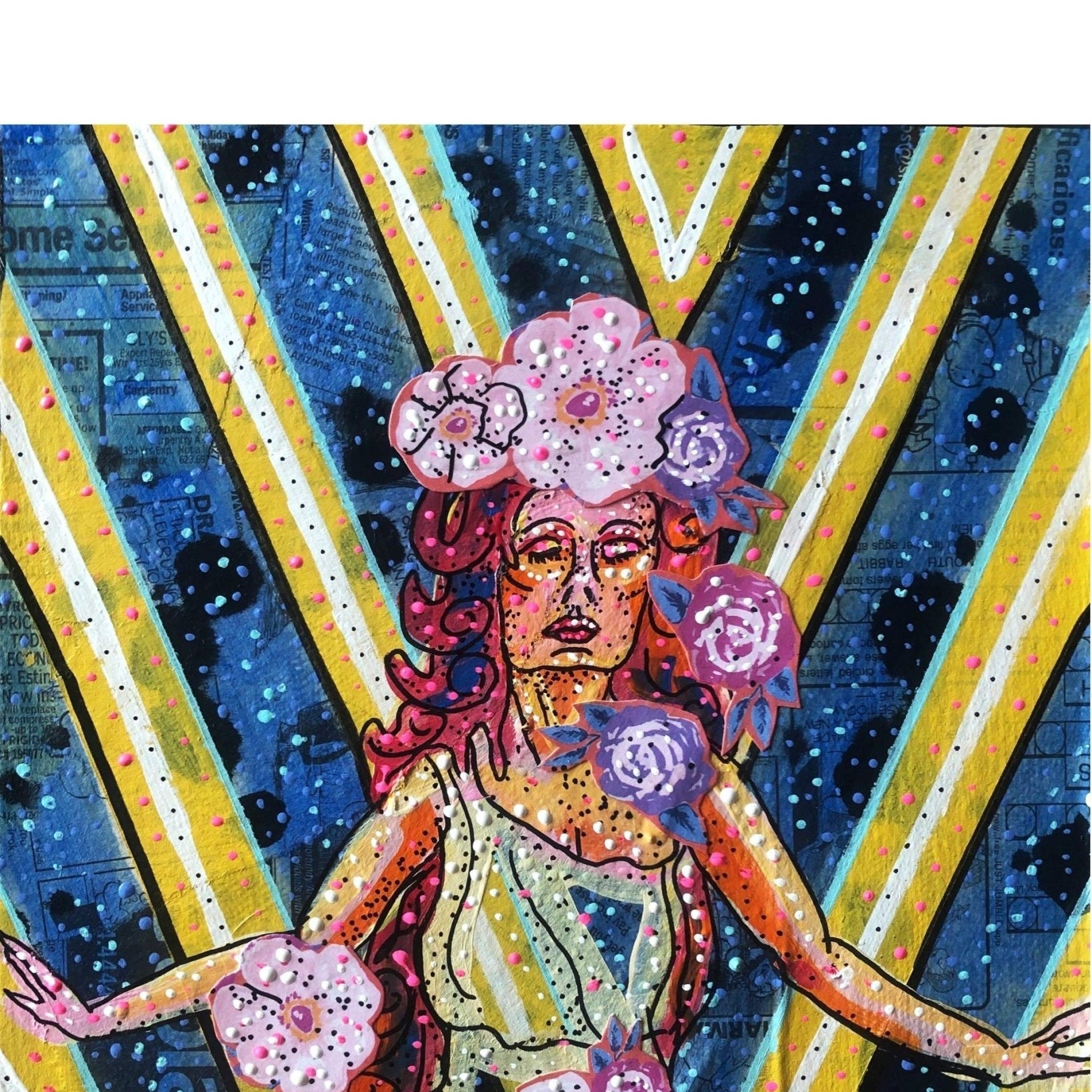 Flower Goddess - Heather Freitas - fine art home deccor