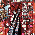 Flying Monkeys - Glitter red edition - Heather Freitas - fine art home deccor