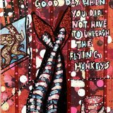 Flying Monkeys - Glitter red edition - Heather Freitas - fine art home deccor