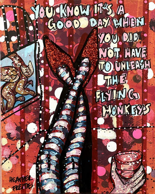 Flying Monkeys - Glitter red edition - Heather Freitas - fine art home deccor