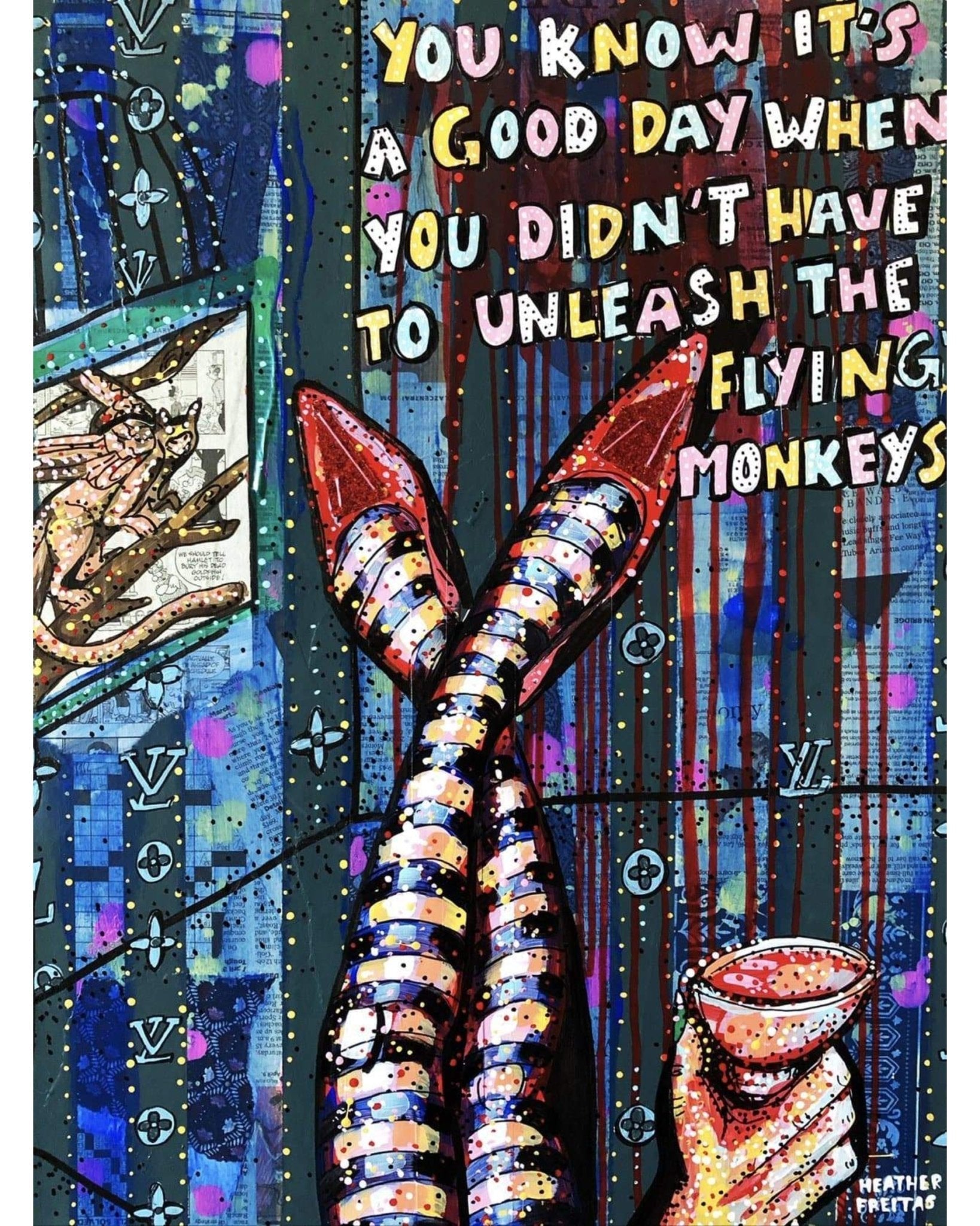 Flying Monkeys- LV edition - Heather Freitas - fine art home deccor