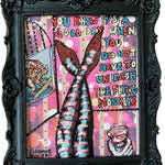 Flying Monkeys - Pink Glitter Edition - Heather Freitas - fine art home deccor