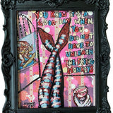 Flying Monkeys - Pink Glitter Edition - Heather Freitas - fine art home deccor