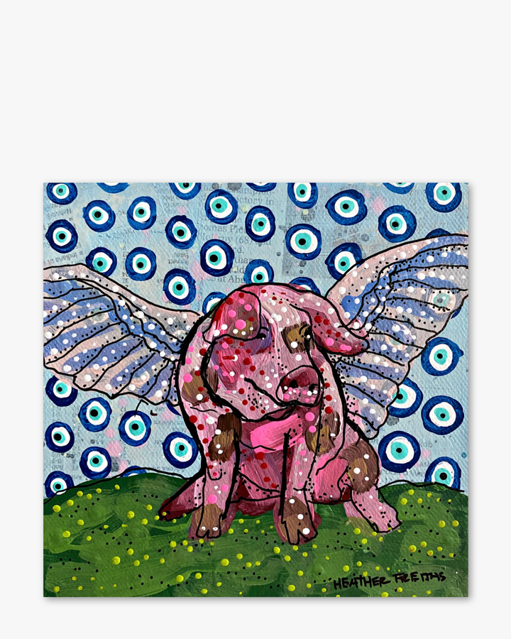 Flying Pig & Evil Eyes ( Original Painting )