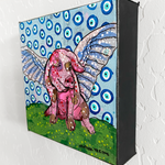 Flying Pig & Evil Eyes ( Original Painting ) - Heather Freitas - fine art home deccor