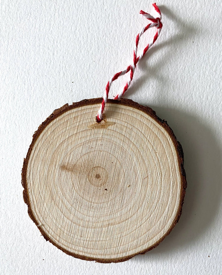 Forest Green Star Hand Painted Santa Ornament - Heather Freitas 