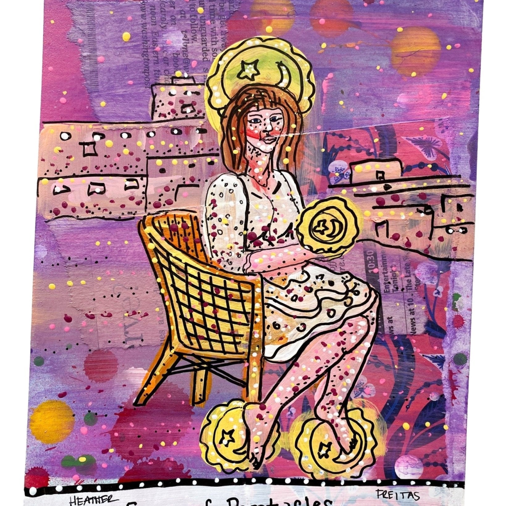 Four Of Pentacles - Heather Freitas - fine art home deccor
