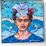 Frida & The Swan ( Original Painting ) - Heather Freitas - fine art home deccor