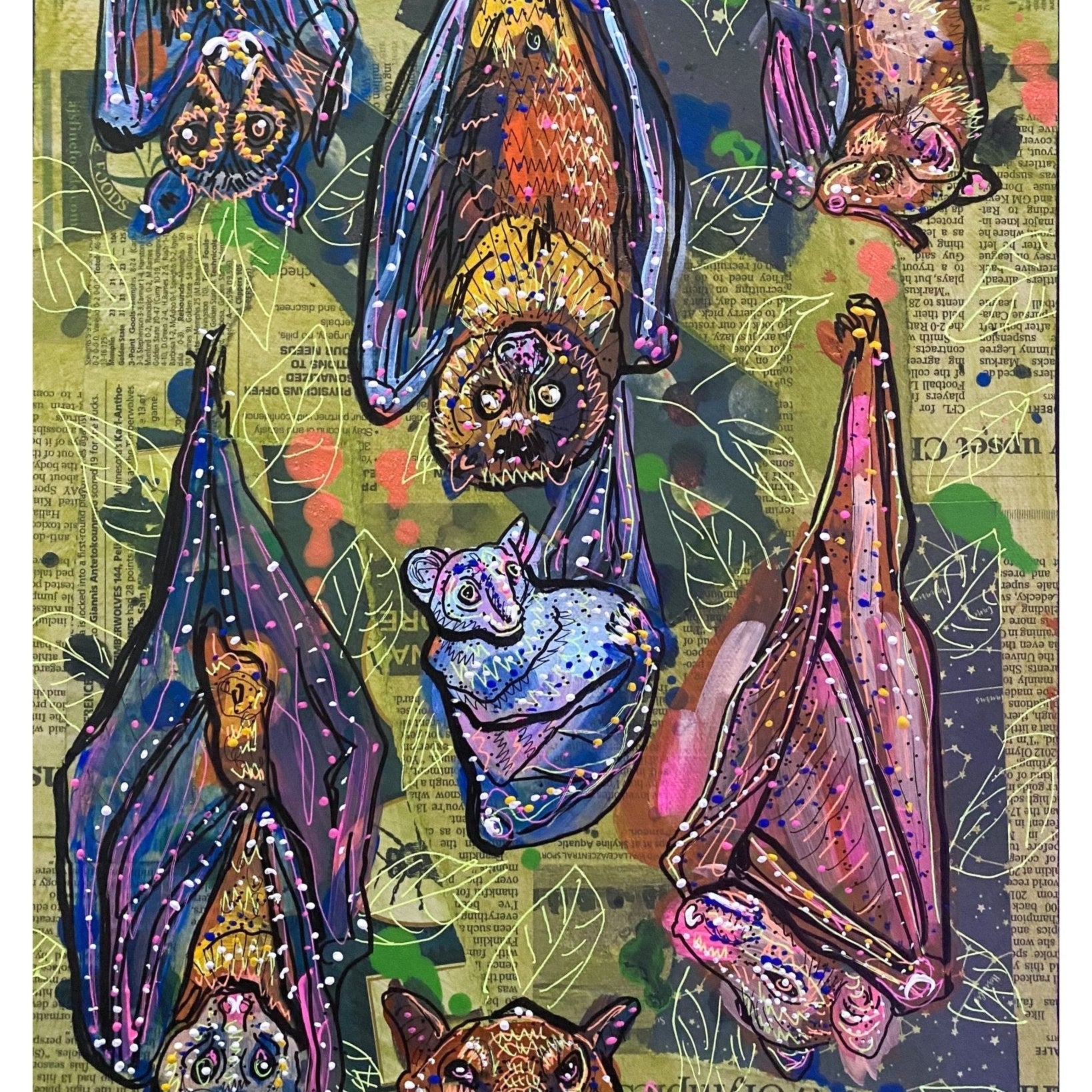 Fruit Bats - Heather Freitas - fine art home deccor