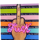 FU*K - ( I Light Up ) - Heather Freitas - fine art home deccor