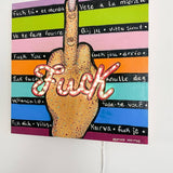 FU*K - ( I Light Up ) - Heather Freitas - fine art home deccor