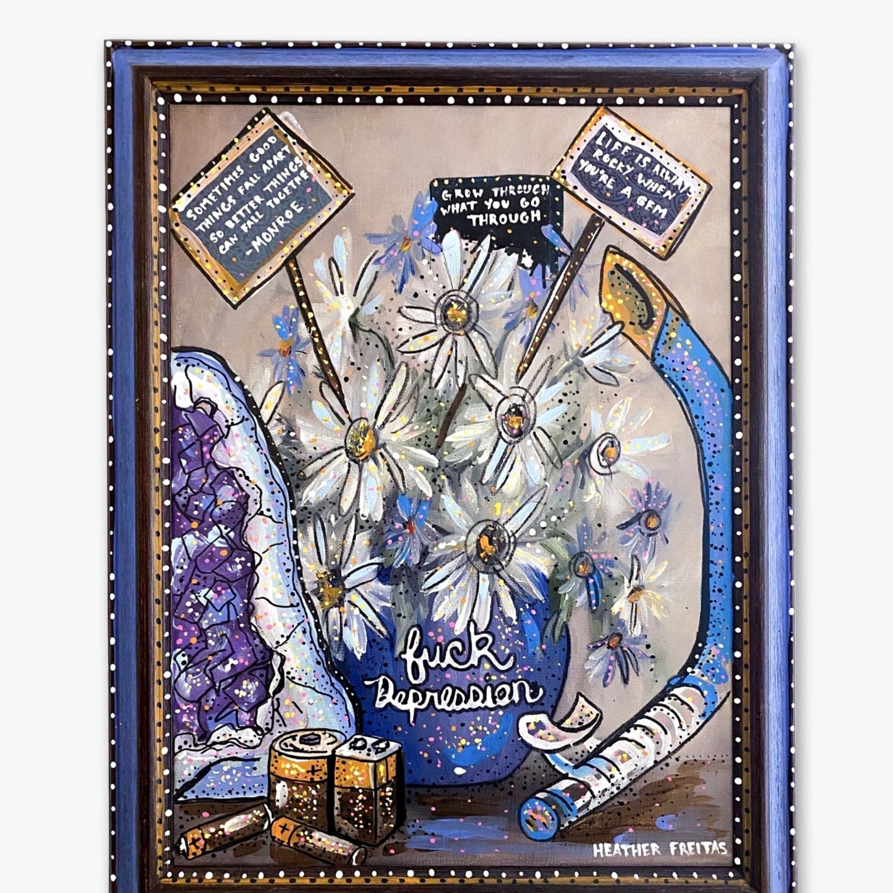 Fuck Depression - Heather Freitas - fine art home deccor