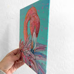Garnet Pink Flamingo ( Original Painting ) - Heather Freitas - fine art home deccor