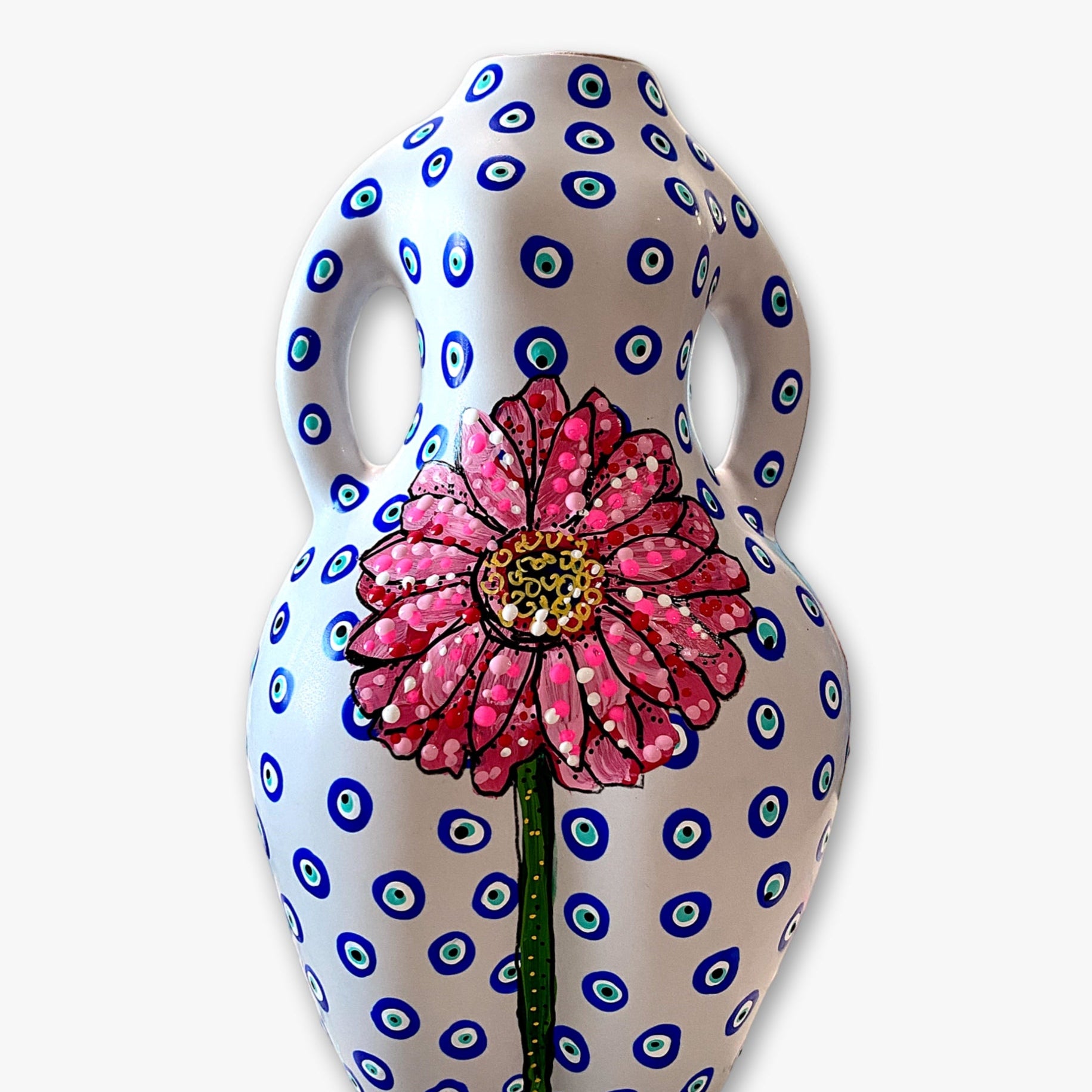Gerbera Evil Eye Figurative Bud Vase - Heather Freitas - fine art home deccor