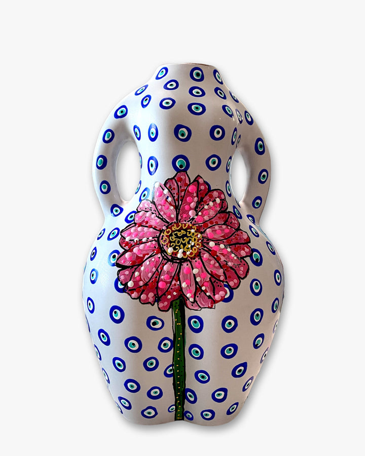 Gerbera Evil Eye Figurative Bud Vase