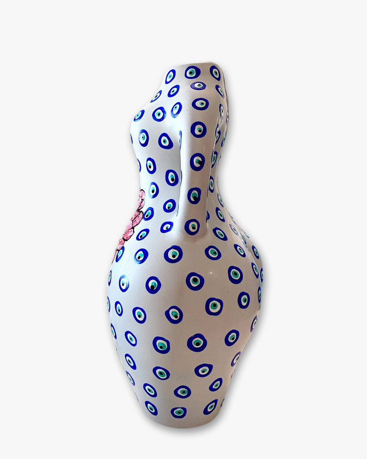Gerbera Evil Eye Figurative Bud Vase