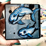 Hand Painted Original Coaster - Vaquita - Heather Freitas - fine art home deccor