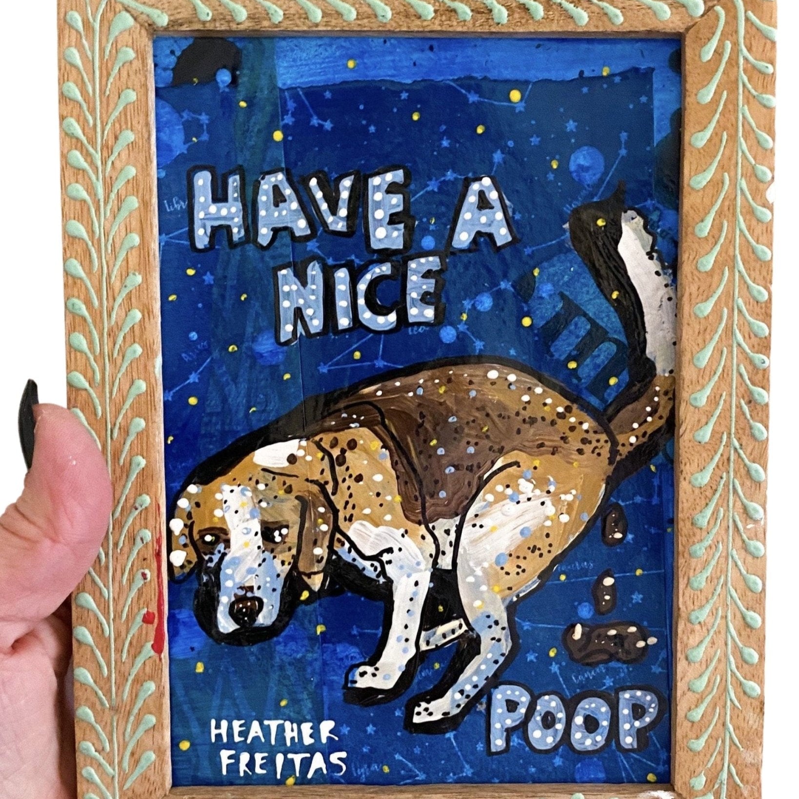 Have A Nice Poop Beagle Edition - Heather Freitas - fine art home deccor